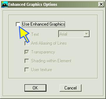 Non-aktifkan pilihan Enhanced Graphics
